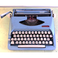 Powder Blue Royal Parade Typewriter • Cleaned & Tested w/Case • Holland-Made