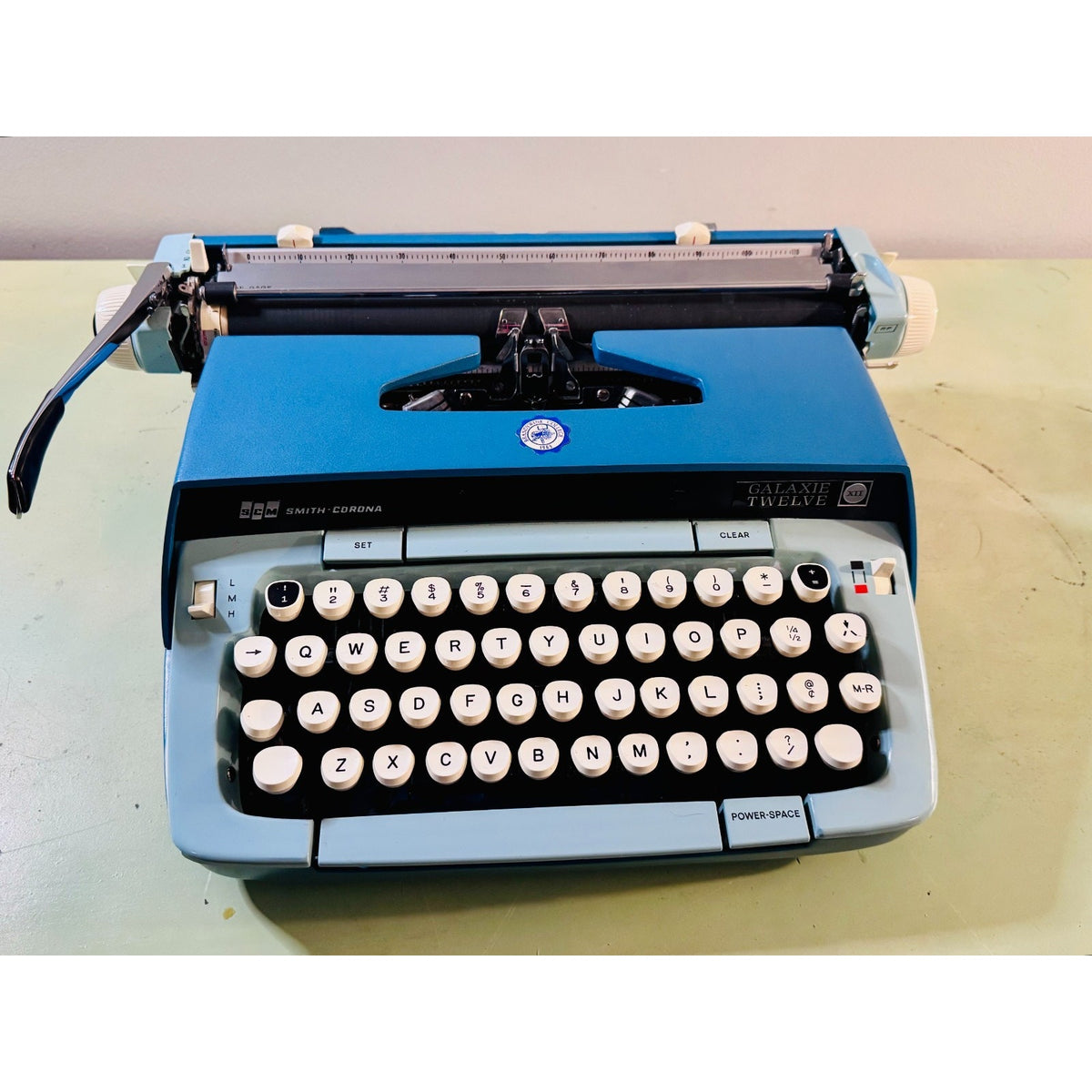 1971 Smith-Corona Galaxie Twelve • Two-Tone Blue • Provenance Items Included