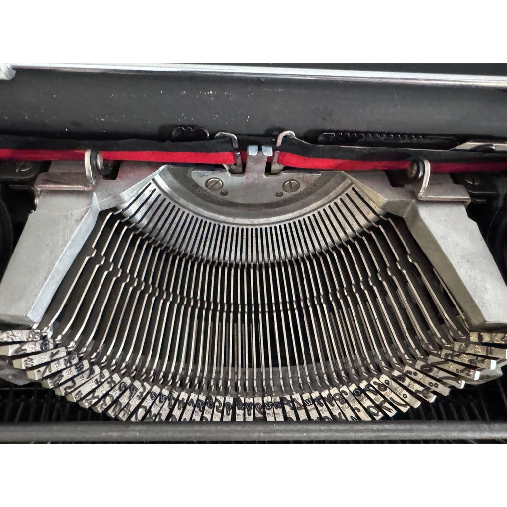 Rare Teal Blue Underwood 315 Typewriter • "Cursive" Script Typeface • w/Case