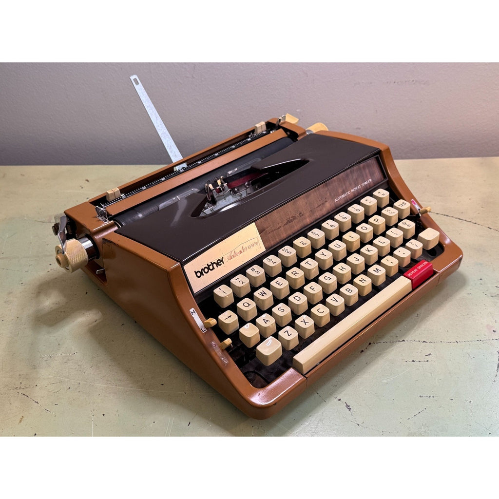 Caramel Brown Brother Activator 899 Typewriter • Nagoya Japan, 1974 • Tested