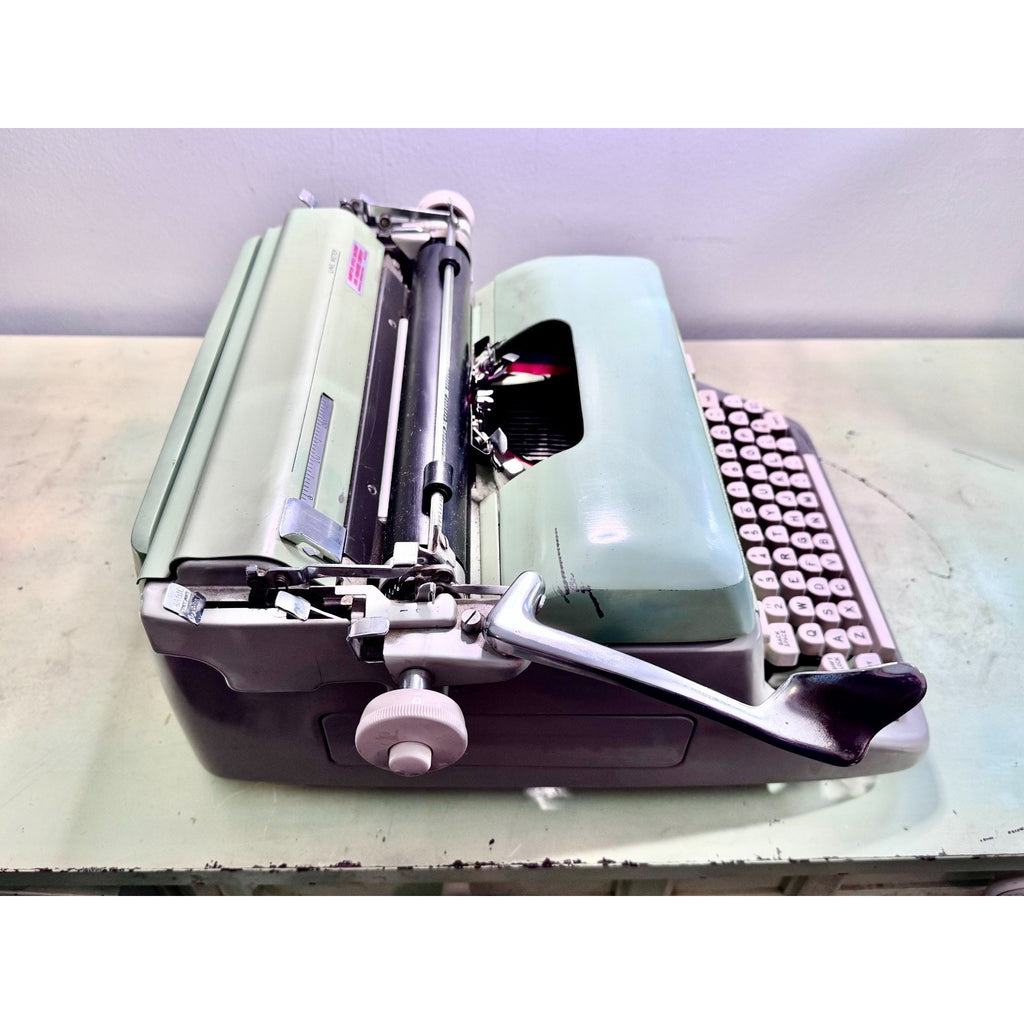 1960 Royal FP Typewriter • Pistachio Green / Warm Gray • Serviced Desktop