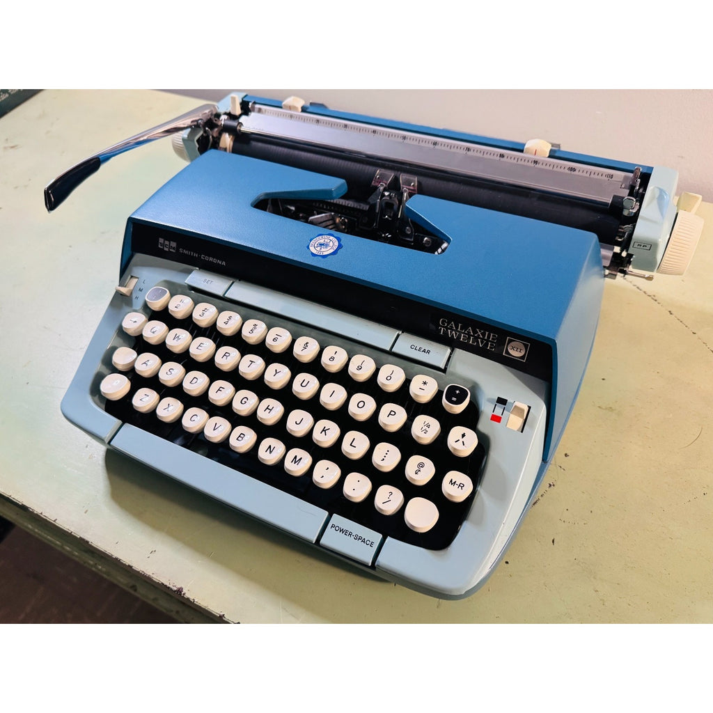 1971 Smith-Corona Galaxie Twelve • Two-Tone Blue • Provenance Items Included