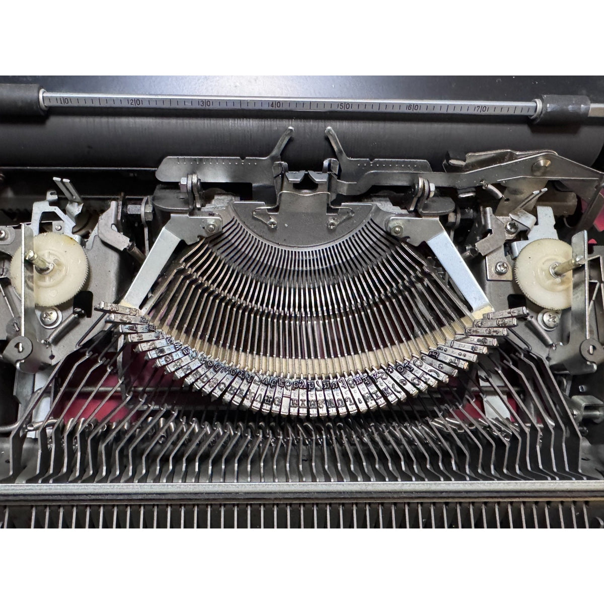 1977 Brother Valiant 413 Typewriter • Red Japanese Portable w/Case & Manual