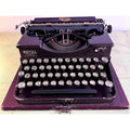 1928 Royal Model P Portable Typewriter • Rare Burgundy Alligator Finish • w/Case