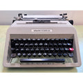Tan Olivetti Studio 45 Typewriter • Barcelona, Spain • Tested, w/Case & Papers