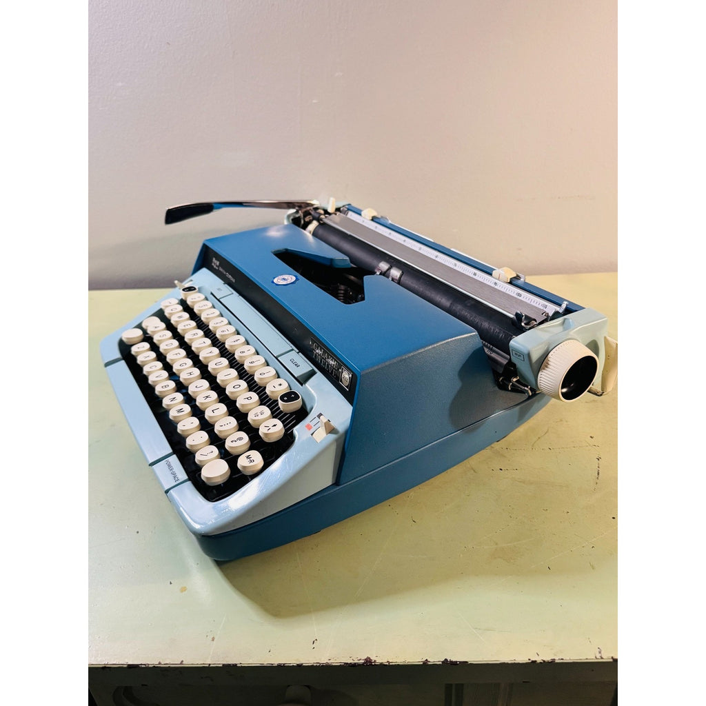1971 Smith-Corona Galaxie Twelve • Two-Tone Blue • Provenance Items Included