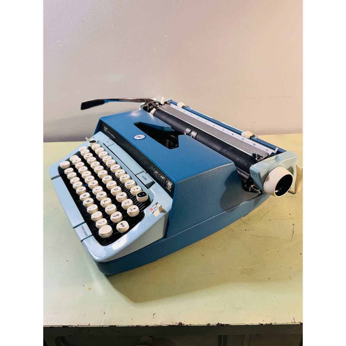 1971 Smith-Corona Galaxie Twelve • Two-Tone Blue • Provenance Items Included