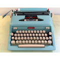 Sky Blue 1962 Royal Futura 600 Portable Typewriter • Cleaned and Tested