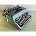 1969 Consul 221 Typewriter • Seafoam Blue & Slate Gray • w/Case, Key, Extras