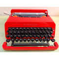 Olivetti Valentine Typewriter • Red Portable w/Original Case, Manuals • Pica