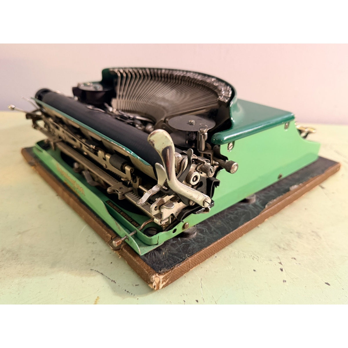 1930 Remington Portable No 3 Typewriter • Two-Tone Green • Working with Case