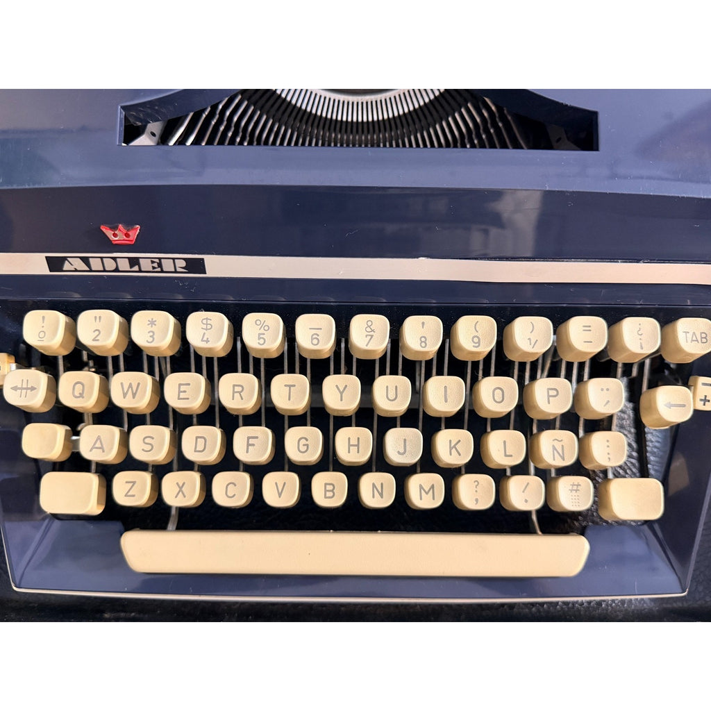 Adler Gabriele 35 Portable Typewriter • Techno / Cubic Typeface • Original Case