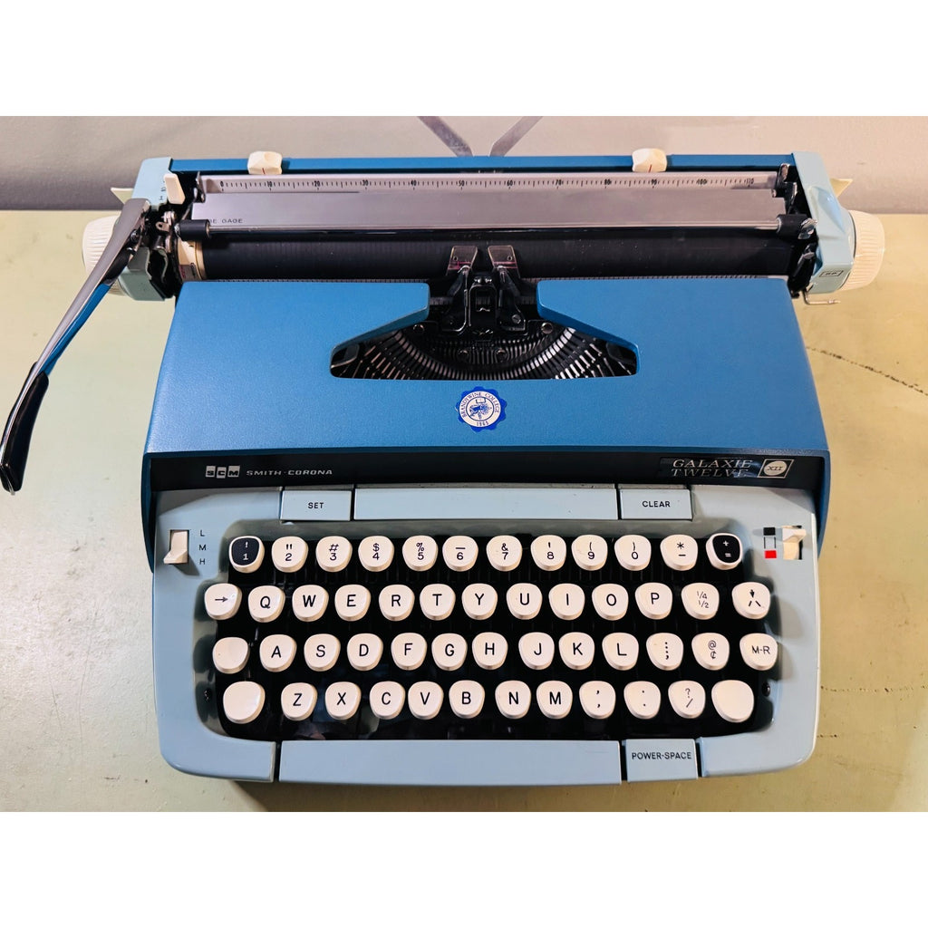1971 Smith-Corona Galaxie Twelve • Two-Tone Blue • Provenance Items Included