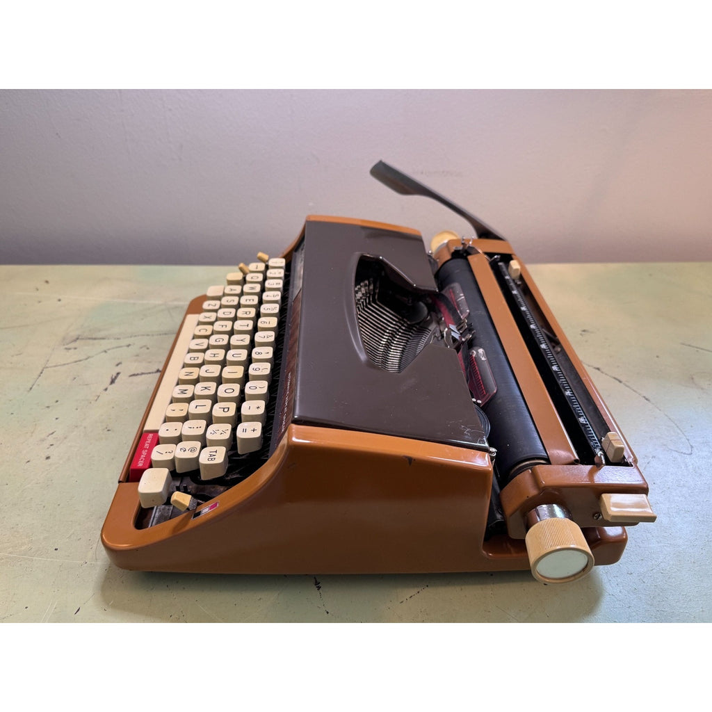 Caramel Brown Brother Activator 899 Typewriter • Nagoya Japan, 1974 • Tested
