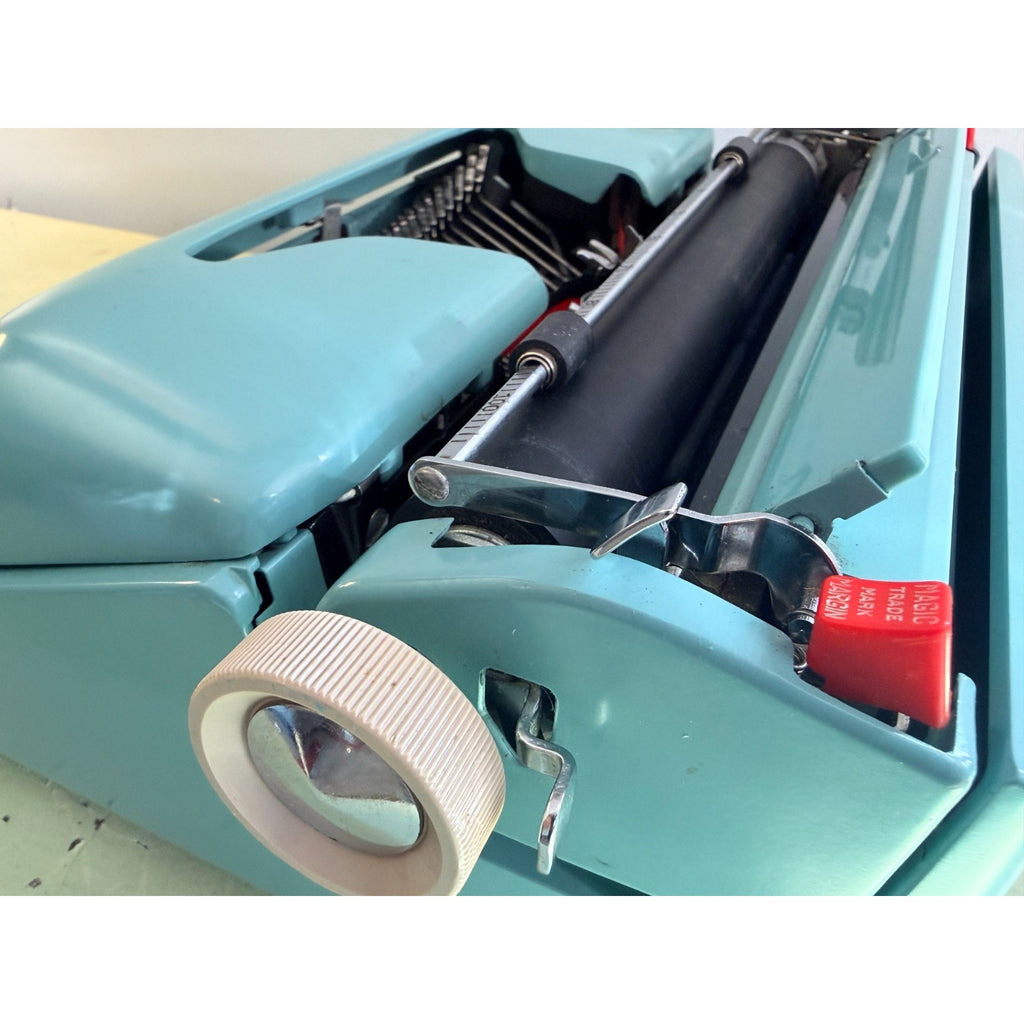 Sky Blue 1962 Royal Futura 600 Portable Typewriter • Cleaned and Tested