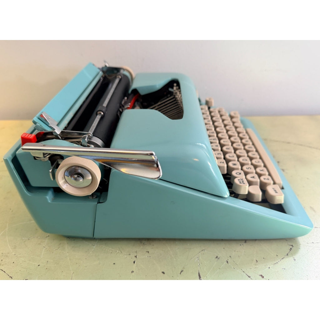 Sky Blue 1962 Royal Futura 600 Portable Typewriter • Cleaned and Tested