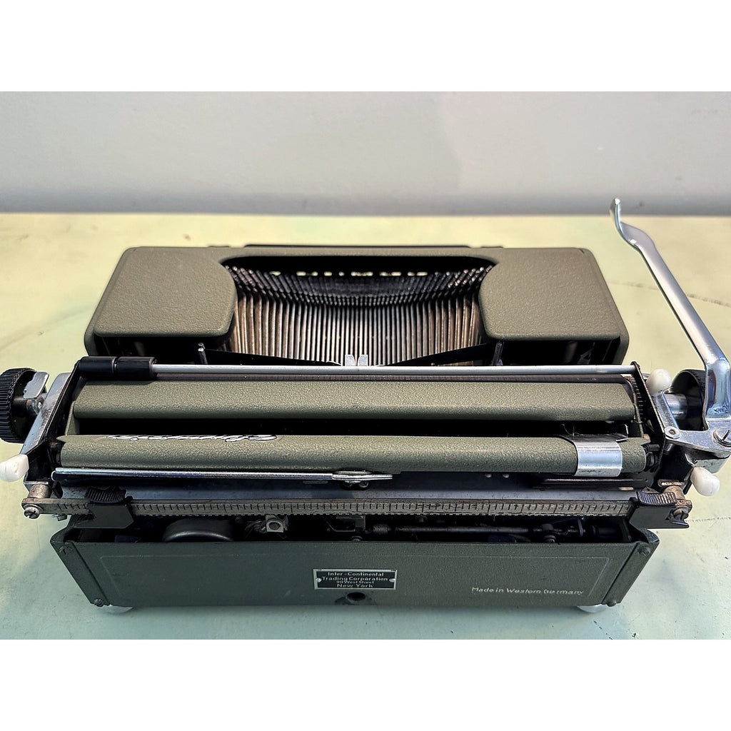 Early 1951 Olympia SM1 Portable Typewriter • Olive Green • W Germany, Serviced