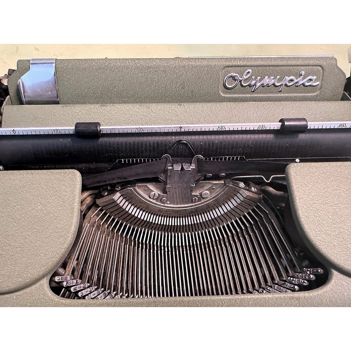 Early 1951 Olympia SM1 Portable Typewriter • Olive Green • W Germany, Serviced
