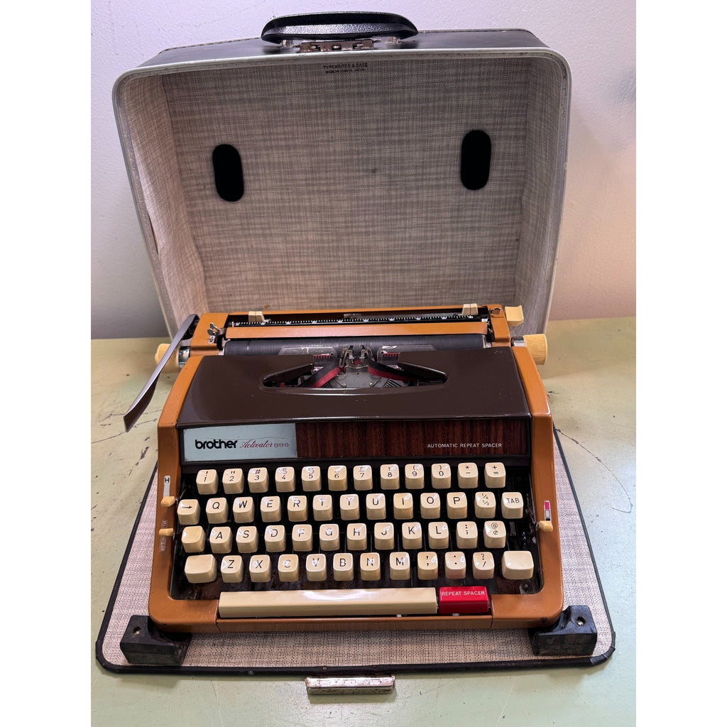 Caramel Brown Brother Activator 899 Typewriter • Nagoya Japan, 1974 • Tested